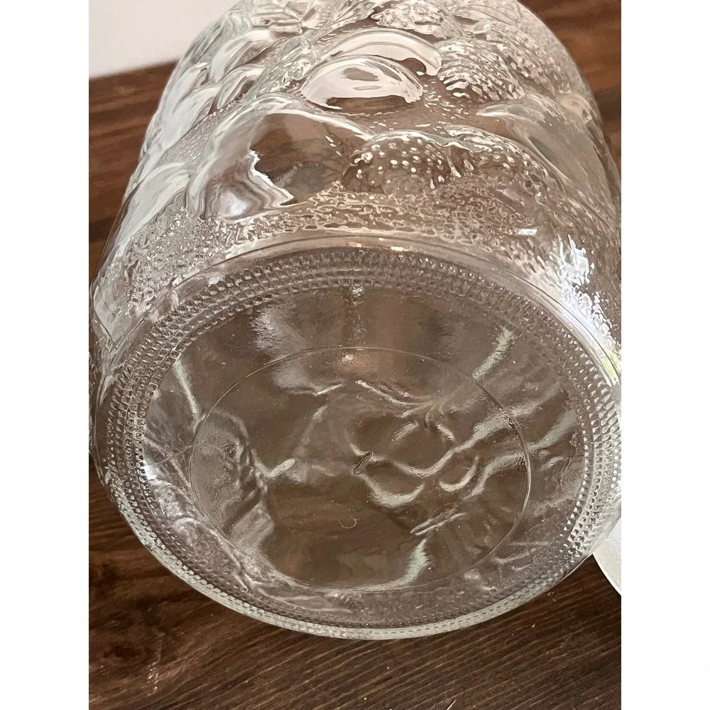 Vintage Libbey Orchard Fruit Jar Embossed w Various Fruit